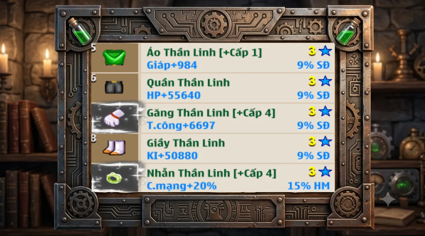 set thần linh sức đánh tđ